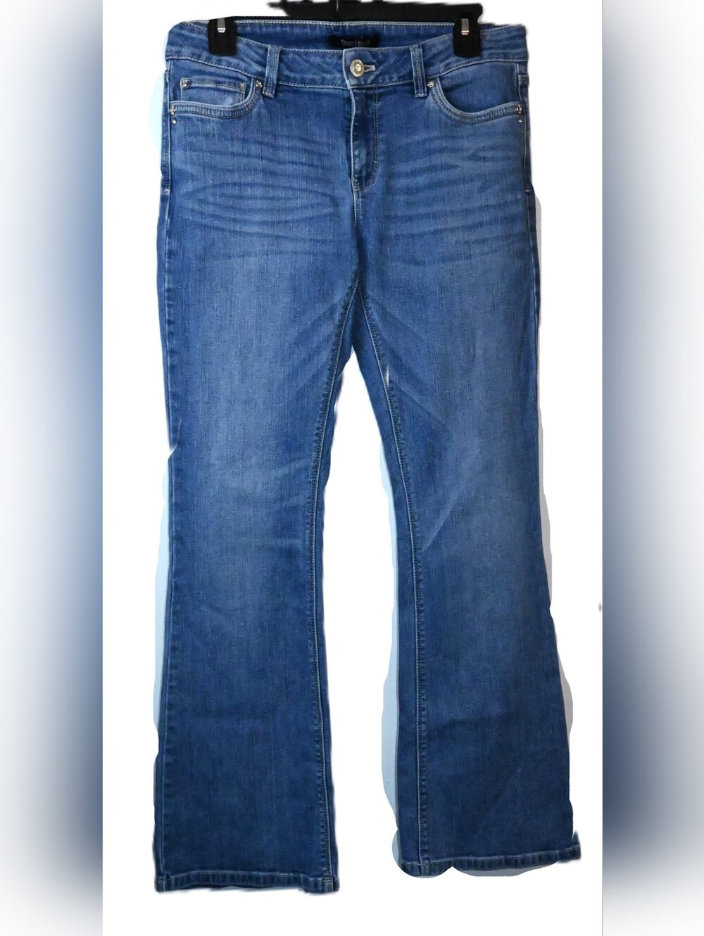 White House - Black Market Skinny Flare Jeans 6S Style#803966 Acid Wash